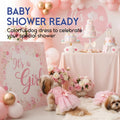 ASENKU Dog Dress Pet Wedding Dress Lace Puppy Birthday Party Outfit,Pink S