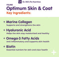 Dr. Bill’s Feline Optimum Skin & Coat Cat Supplement – Omega-3 Fish Oil for Shedding, Hairballs & Itchy Skin – Supports Healthy Fur with Marine Collagen, Biotin & Hyaluronic Acid – Made in USA