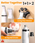 oneisall Dog Grooming Vacuum, Dog Nail Grinder and Paw Trimmer Kit