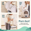 Petcove PurrTek Automatic Litter Box Self Cleaning 5GHz Wi-Fi, Odor Control