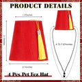 4 Pcs Fez Hat for Pet Red Turkish Style Hat with Golden Tassel