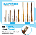 7" Standard Bully Sticks 10 Pack Refill - No Choking/All Natural Pizzle Sticks