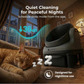 HHOLOVE Self Cleaning Litter Box, Open Top Automatic Litter Box, Safety Sensors Protection, App Control for Multiple Cat