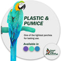 Sweet Feet and Beak Safety Pumice Bird Perch, Small Pedicure Perch