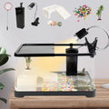 Turtle Tank Starter Kit, Upgraded Aquarium Fish Tank Kit with Filter,Fish Net, Reptile Habitat with Adjustable UV Lamp &