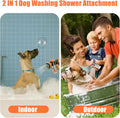 Dog Shower Attachment with 6.6Ft Long Shower Hose & Metal 3-Way Diverter
