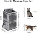 HOVONO Double-Compartment Cat Backpack Carrier for Mulit-Cat Families