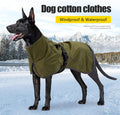 ODSSDAPU Dog Raincoat - Waterproof Winter Jacket with Velvet Inner, Reflective Strip, Black, 3XL