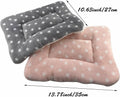 MANSHU Small Animal Plush Bed, Bunny Bed, for Bunny, Squirrel, Hedgehog, Pink and Gray 2Pcs.