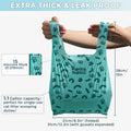 Cat Litter Disposal Bags and Dog Poop Bags with Handle,Cornstarch Based Extra Thick and Guaranteed Leak Proof Poop bags for Kitty and Doggy(180 Count 1.1 Gallon,Lavender Scent)