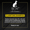 Chris Christensen Top Cat Clarifying Shampoo for Cats, Groom Like a Professional, Gently Removes Dirt & Oils, Great for All Coat Types, Made in USA, 16 oz