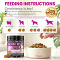 Dog Allergy Chews, Dog Allergy Relief for Itching Skin, Paw Licking, Yeast Relief, Hot Spots, Itchy Ears & Seasonal Allergies, Immune Support– with Colostrum, Probiotics – Chicken Flavor (200ct)