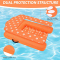 Halloscume Dog Inflatable Boat Ramp with Electric Pump Foldable Floating Dock Water Ramp with Traction Rope and Flying Discs for Dog to 220 Lbs Pool, Dock, Lake