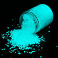 Shiny Stone Glow in The Dark Aquarium Gravel Sand, 3-5mm, Aqua