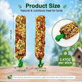 TINYFIELD Bird Treats Sticks, 7.4OZ Millet Spray for Parakeet Budgie Cockatiel Finch Canary Lovebird Conure, Natural Plant Based, 3 Count
