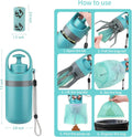 Dog Pooper Scooper, Portable No Touch Poop Scooper for Small Medium Large Dogs, Dog Waste Pick-up Cleaner with 15PCS Bag