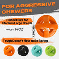 Fida Natural Rubber Dog Balls for Aggressive Chewers, Durable Dog Chew Toys for Large Dogs, Interactive Fetch & Tug of W