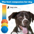 HORHIZA 3 Pack Dog Balls, Bite Resistant Elastic Balls for Dogs, Durable Rubber,Interactive Training Ball Dog Toy for 20-60 lbs,2.5-inch Diameter