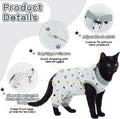 Cat Recovery Suit with Hind Legs,Cat Onesie After Surgery,Grey Star L
