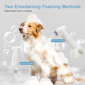 Pet Electric Foaming Dog Shampoo Dispenser with Brush for Dogs Bathing, Soft Brush, Massaging and Grooming, Bubble/Spray