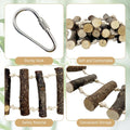 VCEPJH 2pcs Reptile Bridge Leopard Gecko Climbing Ladder Wooden Basking Lounger Reptile Tank Accessories for Hermit Crab