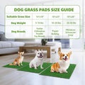 LOOBANI Dog Grass Pee Pads, 2 Pack Artificial Grass for Potty Tray, 14x18in