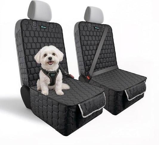 Meginc 2-Pack Front Seat Covers for Dogs, Waterproof Car Seat Protectors