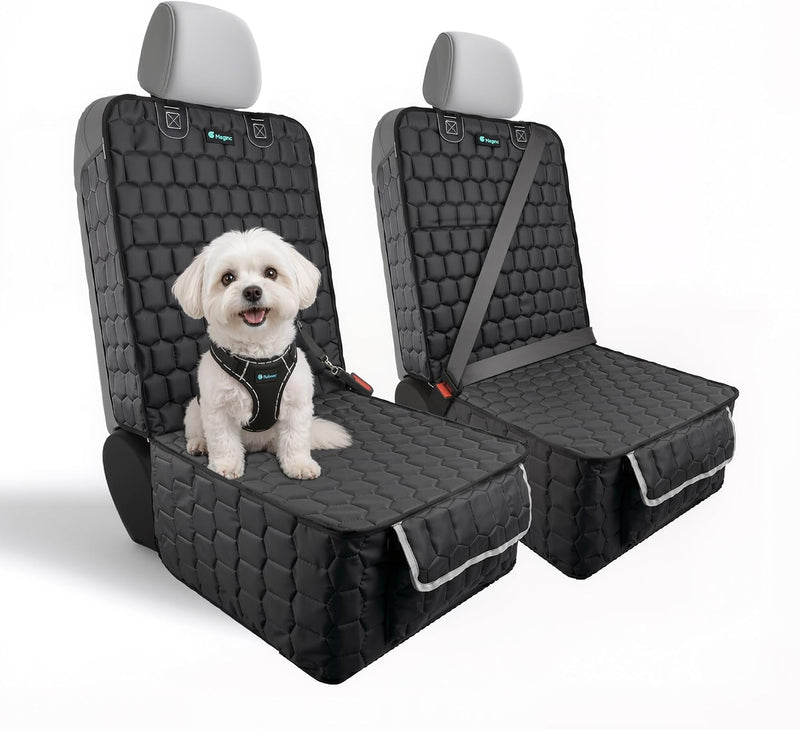 Meginc 2-Pack Front Seat Covers for Dogs, Waterproof Car Seat Protectors
