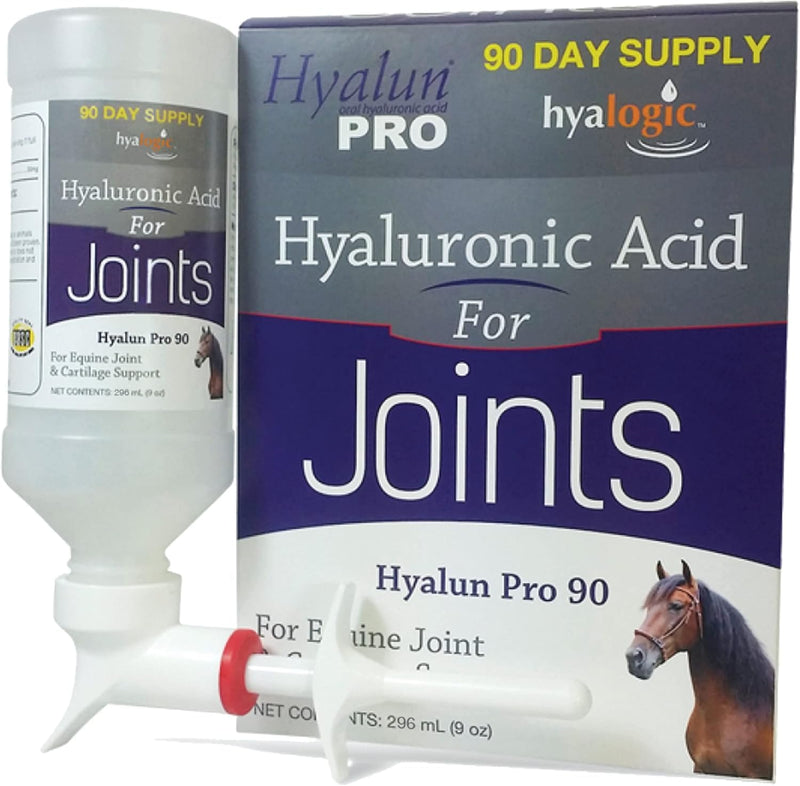 Hyalogic Hyaluronic Acid for Horses 90 Day Supply Easy Oral Tip Dispenser - Liquid HA Supplement for Equine Joints and C