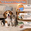 Auibor 54-in-1 Tick Removal Tool Kit for Dogs, Cats & Humans, Stainless Steel Tick Tweezers Hook Puller Set with Waterproof Case, Safe & Painless Tick Remover for Outdoor Hiking Camping