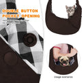 Dog Sling Carrier with Padded Strap, Reversible Pet Carrier for Cat Dogs, Hands Free Puppy Sling with Pocket, Dog Carrie