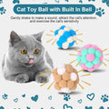 Yasdyri Cat Toys Balls 6 Pieces with Bells 5cm Soft Cat Pom Poms Balls Cats Interactive Ball Toy for Cats Kitten Indoor Outdoor Playing Chewing Scratching
