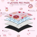 IEUUMLER Washable Pee Pads for Dogs, 2 Pack Cake Pattern Reusable Waterproof Puppy Potty Pads, Non-Slip Absorbent Pet Tr