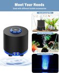 AQQA Aquarium Air Pump, 3W Powerful Dual Outlet Adjustable Oxygen Aerator