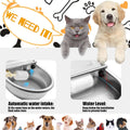 Automatic Animal Drinking Water Bowl with Float Valve and Drainage Hole 304 Stainless Steel Feeder Waterer Livestock Wat