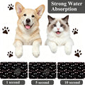 Patterned Cat & Dog Bowl Mat for Food and Water, 12"×20" Quick Dry Absorbent Pet Feeding Mat, Eco-Friendly Dog Placemat