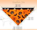 Halloween Dog Bandanas 2PCS Pumpkin Pet Scarf Medium Large Dogs