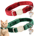 ARING PET 2 Pack Cat Collars-Cute Breakaway Cat Collar with Bell & Pendant, Adjustable Christmas Kitten Collars with Safety Buckle for Girl and Boy Cats