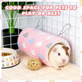 RAINFLOW Pink Hamster Tunnel - Soft Rabbit Tunnel for Playing & Resting