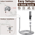 YDmeet High Pressure Dog Shower Attachment with Outdoor Adapter(Chrome)