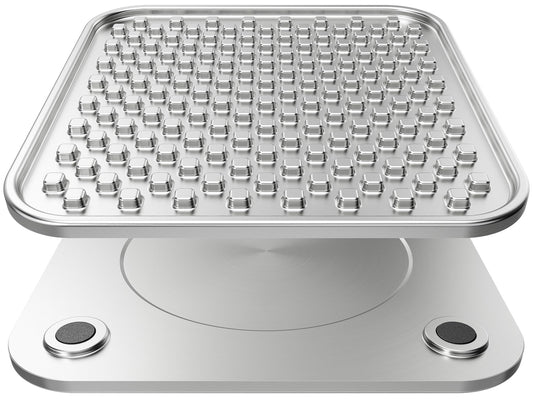 Feedoo Double Wall Stainless Steel Lick Mat for Dogs & Cats - Chew Proof & Whisker Friendly, Non-Slip Base, for Calm Feeding & Anxiety Relief - Dishwasher Safe Slow Feeder Pad [1Pack]