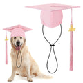 Huhumy Pet Graduation Cap Small Dog Graduation Hats with 2026 Tassel Pet Costume for Dogs Cats Photo Prop Holiday Costume Accessory(Pink)