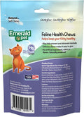 Emerald Pet 3 Pack of Hairball Feline Health Chews, 2.5 Ounces Each, Grain-Free, Made in The USA