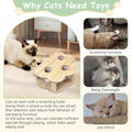 kathson Whack A Mole Cat Toy, Wooden Enrichment for Indoor Cat, Interactive Kitten Puzzle Toy for All Ages Cats Intellig