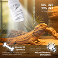 UVB Reptile Light, 10.0 24W, UVA UVB Reptile Light Bulb Lamp for Bearded Dragon, UVB Bulbs for Desert Reptiles