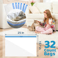 32 Count Cat Litter Box Liners for Automatic Litter Box Robot Model 5/4/3 Waste Bags, Drawstring, Heavy-Duty, Leak-Proof