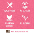 Full Moon Chicken Strips Healthy All Natural Dog Treats Human Grade Made in USA Grain Free 12 oz