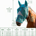 Horse Fly Mask with Ears - UV Protection, Breathable Mesh, Soft Edging for Comfort, Adjustable Fit for Horses & Ponies -