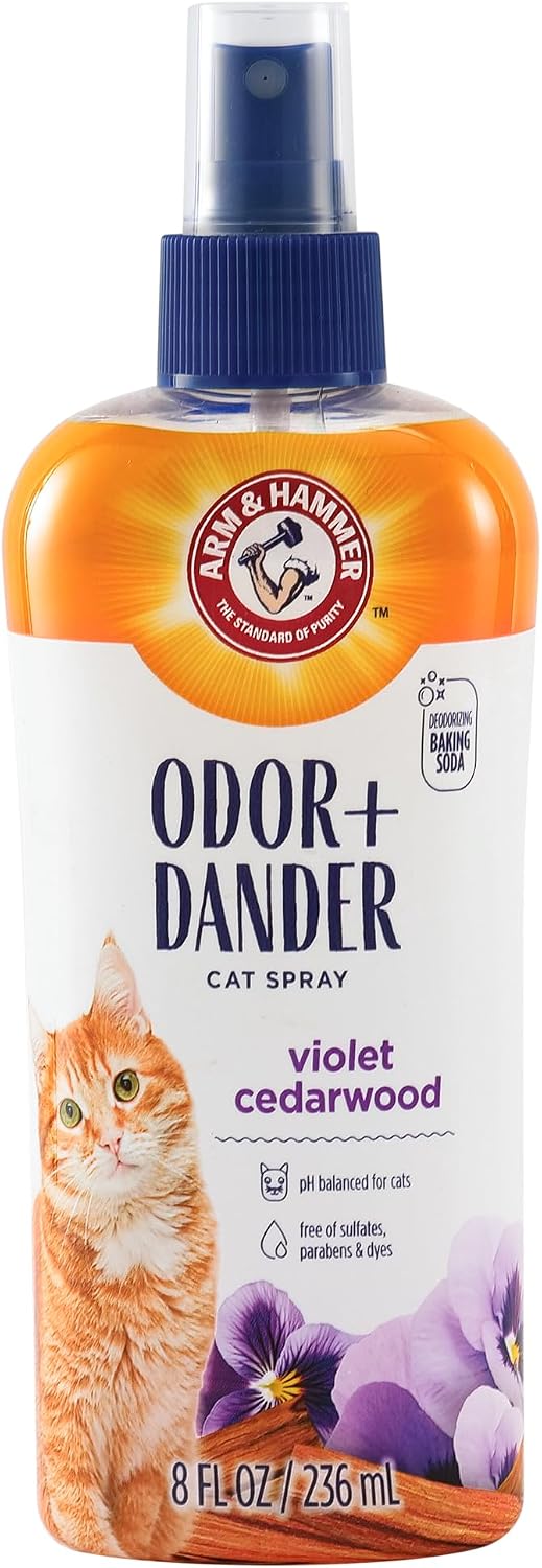 Arm & Hammer Cat Odor Control Spray, Violet Cedarwood, 8 Fl Oz