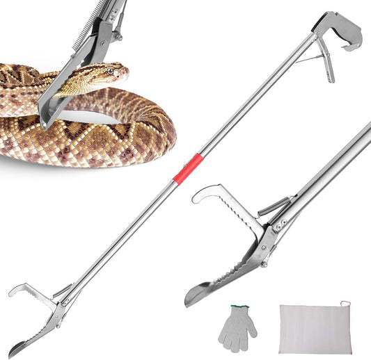 78 Inch Folding Snake Grabber Tool Extra Long Snake Tongs for Extra Safety Snake Grabber is Made of Stainless Steel for 